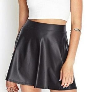 Forever 21+ Faux Leather Skater Mini Skirt